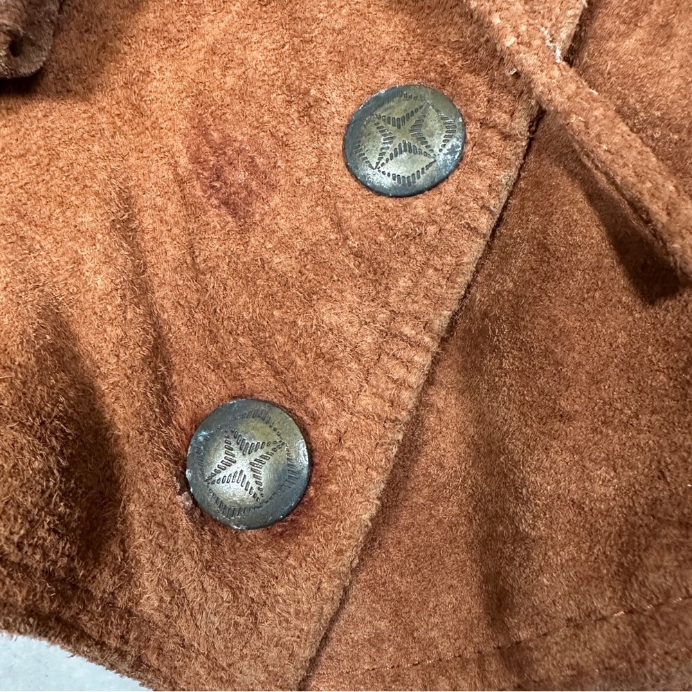 Wilsons 80s vintage suede brown Leather Jacket western southwestern boho cowboy - Picture 4 of 15